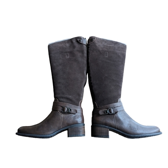 J. Jill brown leather and suede tall boots sz 8.5 NWOT - Picture 1 of 8